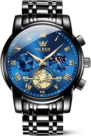 OLEVS Watches Men Waterproof Luxury Big Face Mens Watch